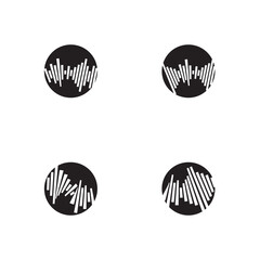 Sound waves vector illustration
