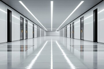 Illuminated luxury car park experience underground facility visual showcase sleek environment futuristic perspective