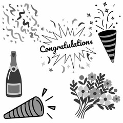 Icon set icon celebration