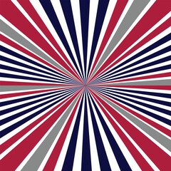 Fototapeta premium modern the Retro usa Color fashion style seamless sun ray stripes pattern. Abstract vector light background