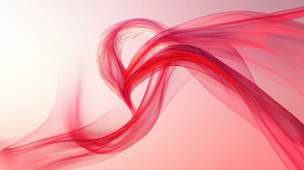 Naklejka premium Dynamic Glowing Red Thread Design Creative Render Digital Art Abstract Environment Artistic Perspective Visual Concept