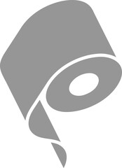 Toilet paper roll or tube icon design, template for wc. Bathroom hygiene icons, kitchen cleaning towel. Blank soft scroll product.