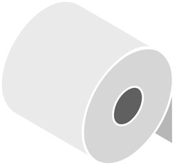 Toilet paper roll or tube icon design, template for wc. Bathroom hygiene icons, kitchen cleaning towel. Blank soft scroll product.
