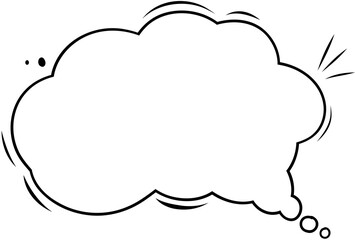 Speech bubble with white background
