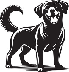 a dog silhouette vector