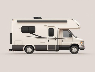 Naklejka premium RV with a seamless matte gray finish and clean, modern lines