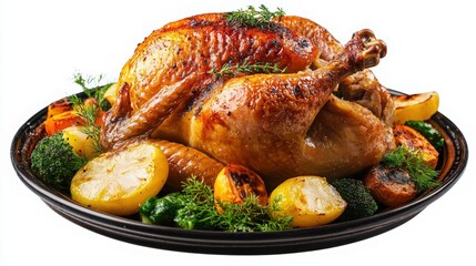  roasted chicken with vegetables
