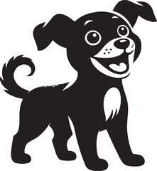 a dog silhouette vector