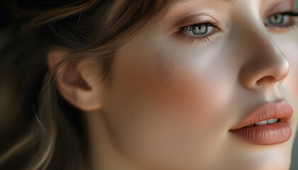 Captivating portrait of a young woman urban setting photography natural light close-up beauty concept