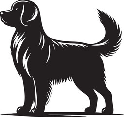 a dog silhouette vector