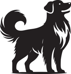 a dog silhouette vector