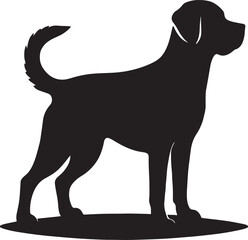 a dog silhouette vector