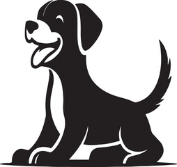 a dog silhouette vector