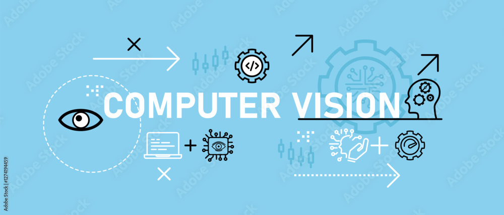 Poster computer vision conceptual modern recognition programming system technology eye see analysis visual 