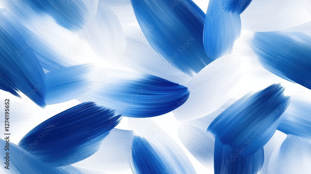 Poster an abstract pattern featuring dynamic blue and white brush strokes creates a visually striking backd