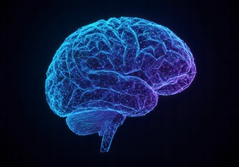 Futuristic Abstract Plexus Brain Illustration, Representing AI, Neural Networks, and Digital Intelligence