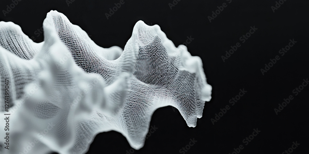 Aufkleber white net-like structure on black background