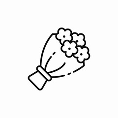 flower bouquet icon sign vector