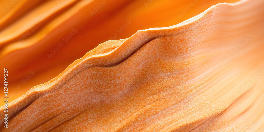 Poster close-up of orange textured surface with undulating forms
