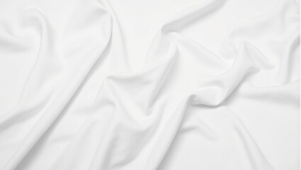 Obraz premium Luxurious crisp white Egyptian cotton fabric with silky texture