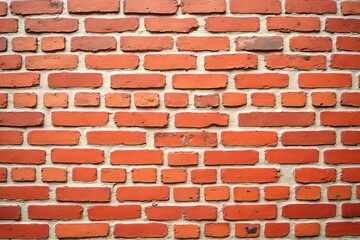 Obraz premium Closeup of a Traditional Red Brick Wall Texture