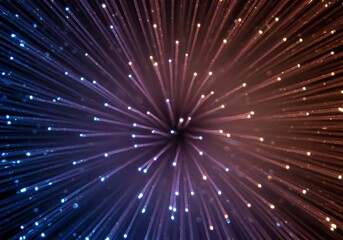 Naklejka premium Optical Fiber Bundle, Depicting High-Speed Data Transmission and Connectivity