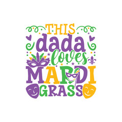 Dada loves mardi grass design