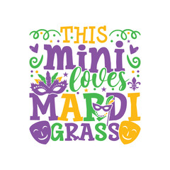 Mini loves mardi grass design
