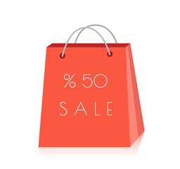 Modern minimalist shopping bag icon symbol. Vector tote bag icon. Sale concept. All layered and grouped.