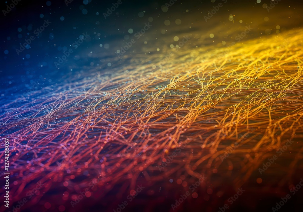 Poster superstrings in 3d, conceptual representation of vibrating energy loops in theoretical physics