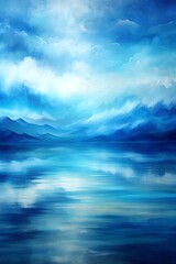 Obraz premium Serene Blue Gradient Abstract Background: Modern Minimalist Design with Oceanic Tones and Subtle Textures for Digital and Print Media