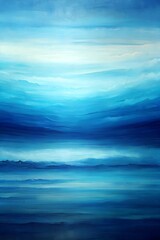 Obraz premium Serene Blue Gradient Abstract Background: Modern Minimalist Design with Oceanic Tones and Subtle Textures for Digital and Print Media