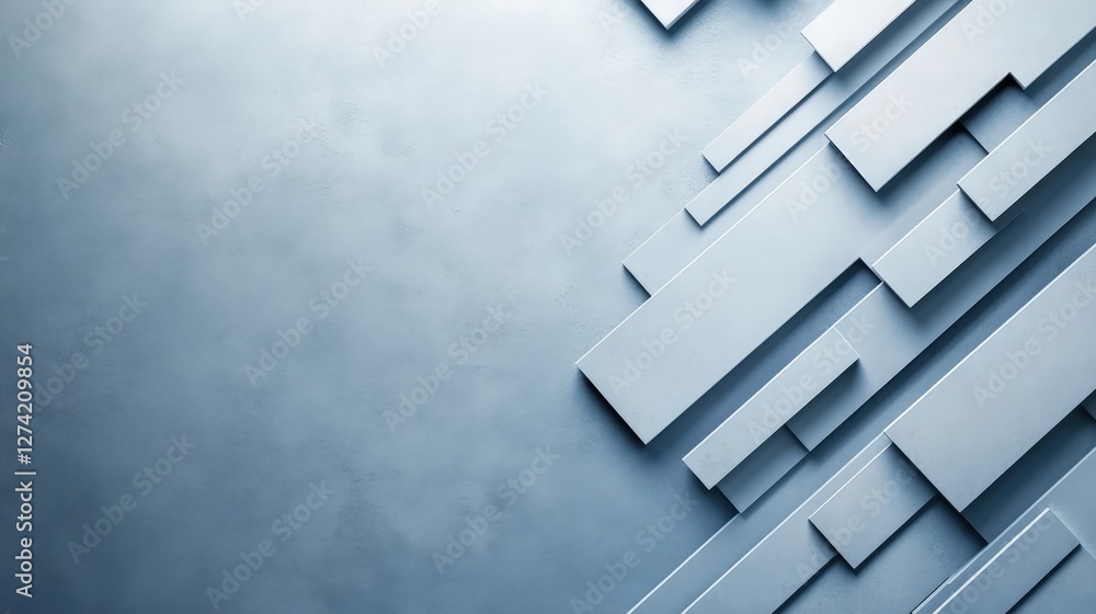 Poster abstract blue geometric background featuring layered rectangular shapes