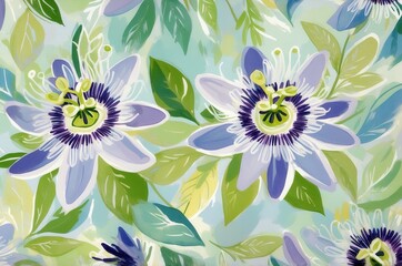 Fototapeta premium Vintage colorful fantasy dreamy abstract blooming botanical flowers seamless patterns illustration, nature theme concept texture design. 