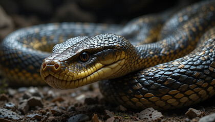 Fototapeta premium close up of a python