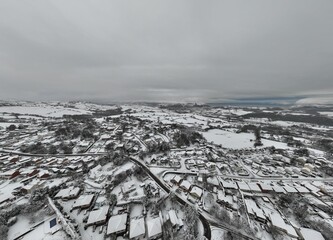 Colwyn bay covered in snow