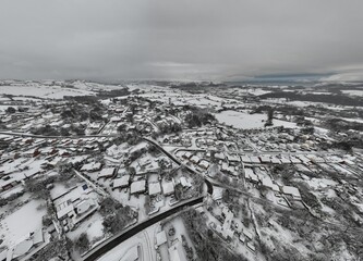 Colwyn bay covered in snow