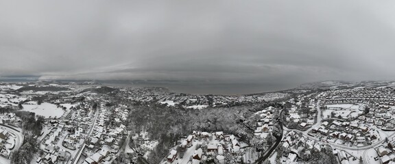 Colwyn bay covered in snow