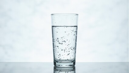 Symbolic clear glass of water representing achievement and fulfillment