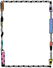 School supplies border clipart. Back to school border. Educational borders and frames. Teacher school border design. Border frame for kids