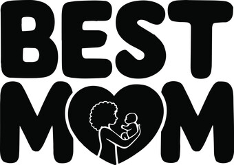 vector illustration of a best mom.