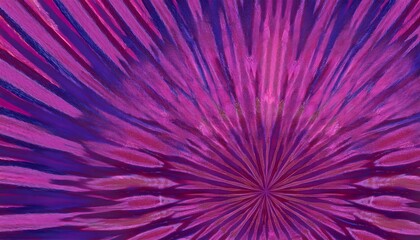 Purple and blue tie dye fabric pattern radiating from center