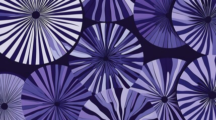 Abstract Purple Radiating Circles Pattern Design
