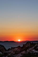Obraz premium Tramonto, isola della Maddalena, Sardegna