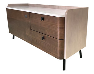 wooden chest isolated on white