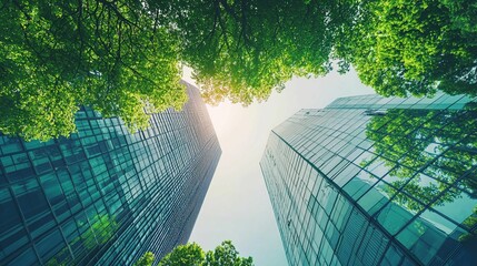 Modern Urban Architecture with Greenery Above