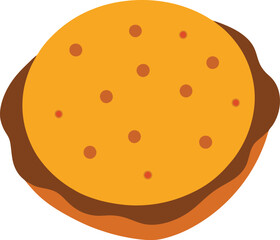 Chapati bread in India vector.