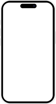 Smartphone iPhone  16 pro as png photo and isolated on white background for your mobile phone app or web site design, logo Global Business technology