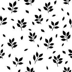 Black and white floral pattern