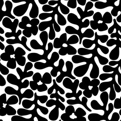 Black and white floral pattern